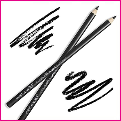 Wet n Wild, Color Icon Kohl Eyeliner Pencil, Eyeliner and Pencil for Eye-Makeup with an Intense and Hyper-pigmented Effect, Soft, Creamy and Easy-to-use Formula, Baby's Got Black