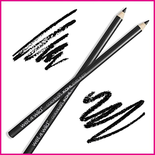 Wet n Wild, Color Icon Kohl Eyeliner Pencil, Eyeliner and Pencil for Eye-Makeup with an Intense and Hyper-pigmented Effect, Soft, Creamy and Easy-to-use Formula, Baby's Got Black