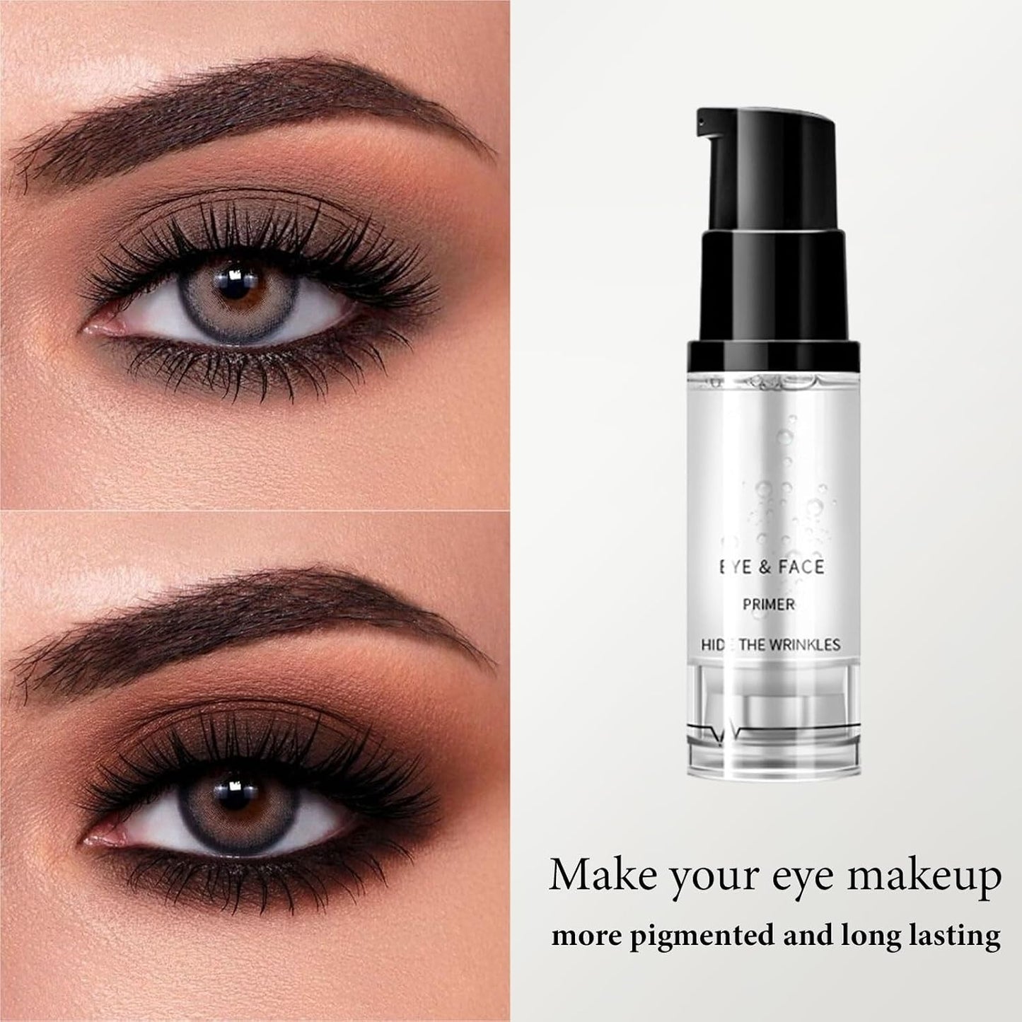 Eyeshadow Primer, Eye Primer, Long Lasting Waterproof Pigment Base for Eyeshadow, 24 Hours Smudge-proof Primer Cream, Hide Wrinkles Transparent Eye Makeup Primer