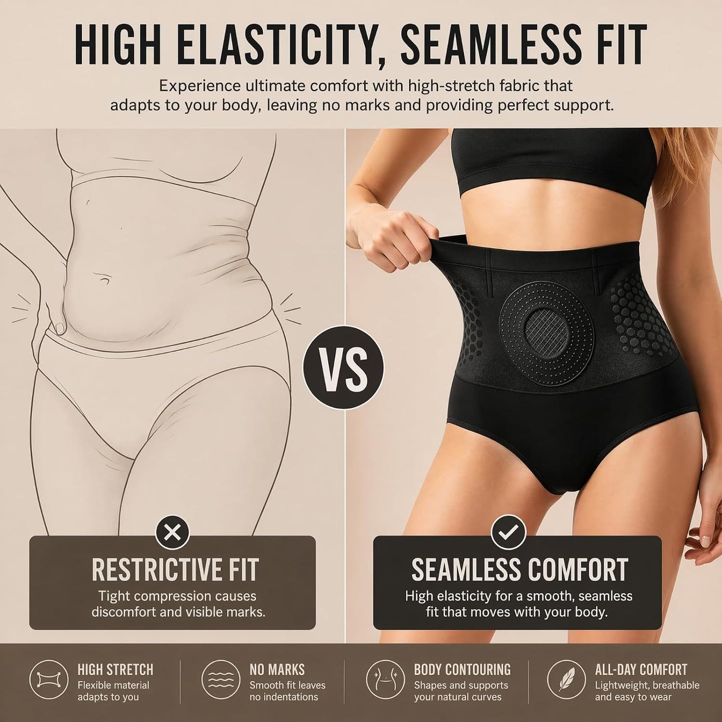 Moringa 4-in-1 Micro-Particle Sculpting Fat-Burn Shorts, Thermogenic Fat-Burning Sculpting Shorts, High Waisted Shapewear Butt Lifting Short Tummy Control Firming and Shaping Pants for Yoga Gym(L)