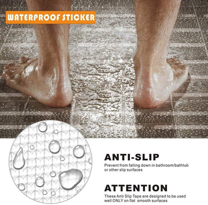 36pcs Non-Slip Strip Stickers, Anti Slip Grip Stickers Non Slip Strips Pad Bathtub Flooring Safety Tape Mat for Bath Shower (20mm * 200mm)