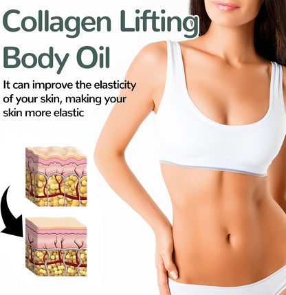 Collagen Oil for Skin Tightening, Glow Essence, Skin Tightening for Scars, Wrinkles, Stretch Marks, Neck, Chest, Arms, Legs &amp; Stomach 1Pc