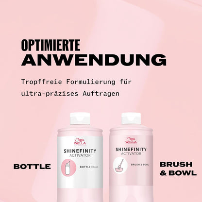 Wella Shinefinity Activator Bottle Usage 2% 1000ml