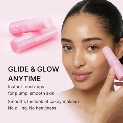 medicube PDRN Pink Collagen Volume Multi Balm Stick | Volufiline, PDRN, NAD, Collagen | Face &amp; Body Balm for Under-Eyes, Neck, Forehead, Smile Lines, Lips | Plumping, Radiance, Line Care | K-Beauty