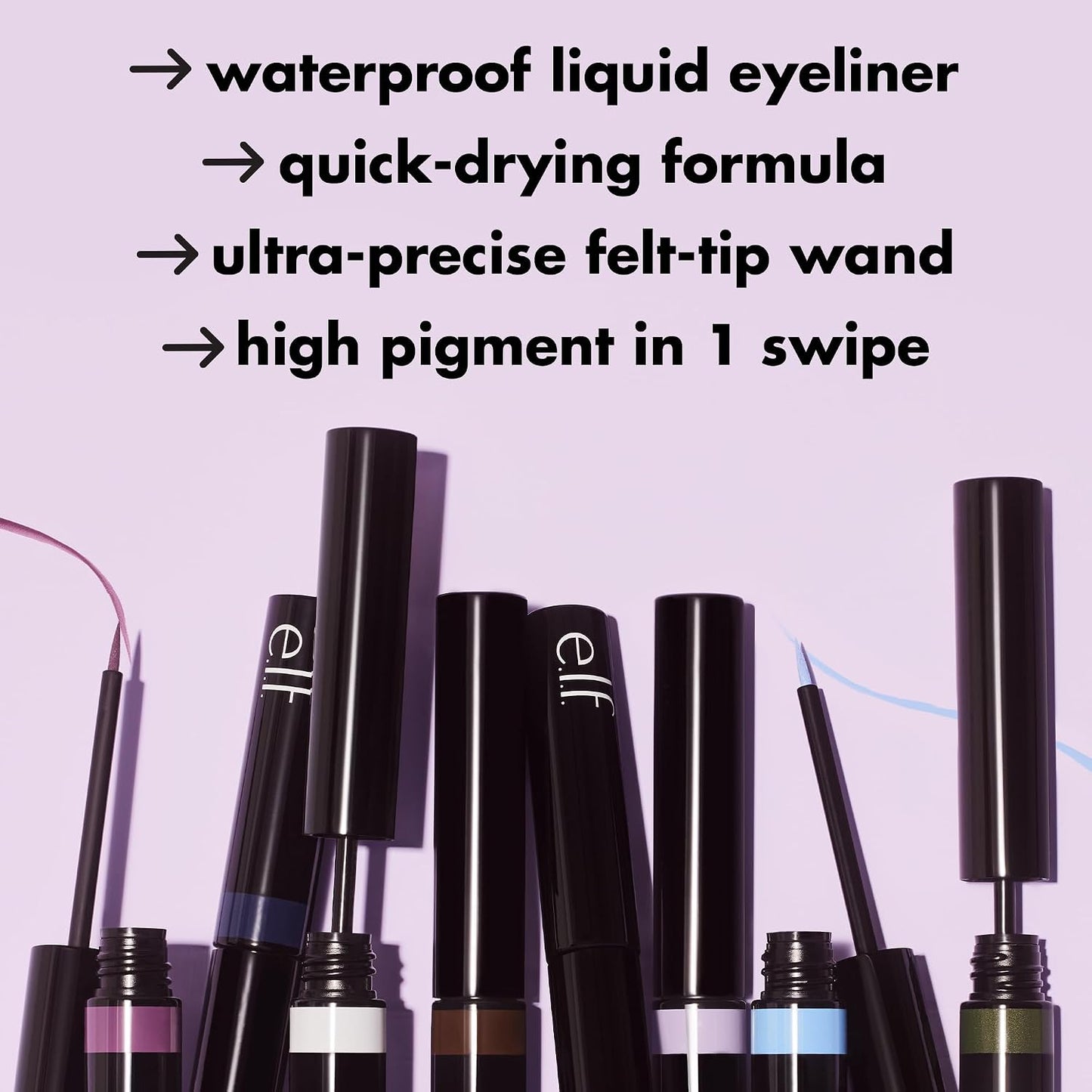 e.l.f. H2O Proof Inkwell Eyeliner Pen, High-Pigment, Waterproof Liquid Eyeliner, Delivers A Matte Finish, Vegan &amp; Cruelty-Free, White Out