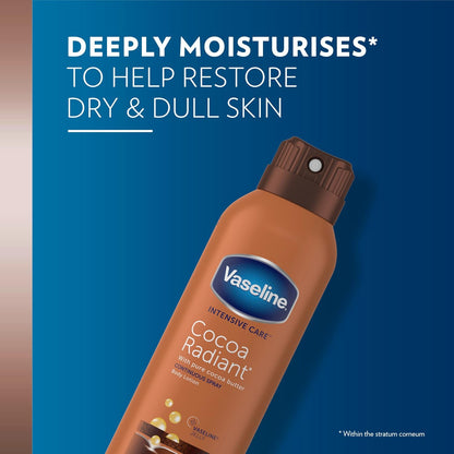 Vaseline Intensive Care Cocoa Radiant Spray Moisturiser with Vaseline jelly for very dry skin 190 ml