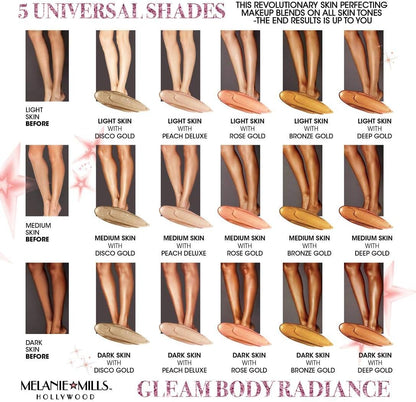 Gleam By Melanie Mills Body Radiance, Deep Gold FGT-004B, 30ml