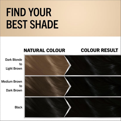 Schwarzkopf Oleo Intense Permanent Oil Colour 1-10 Intense Black Hair Dye, 100% Grey Coverage, Conditioner with HaptIQ System, Long-Lasting Colour, Ammonia Free Hair Dye