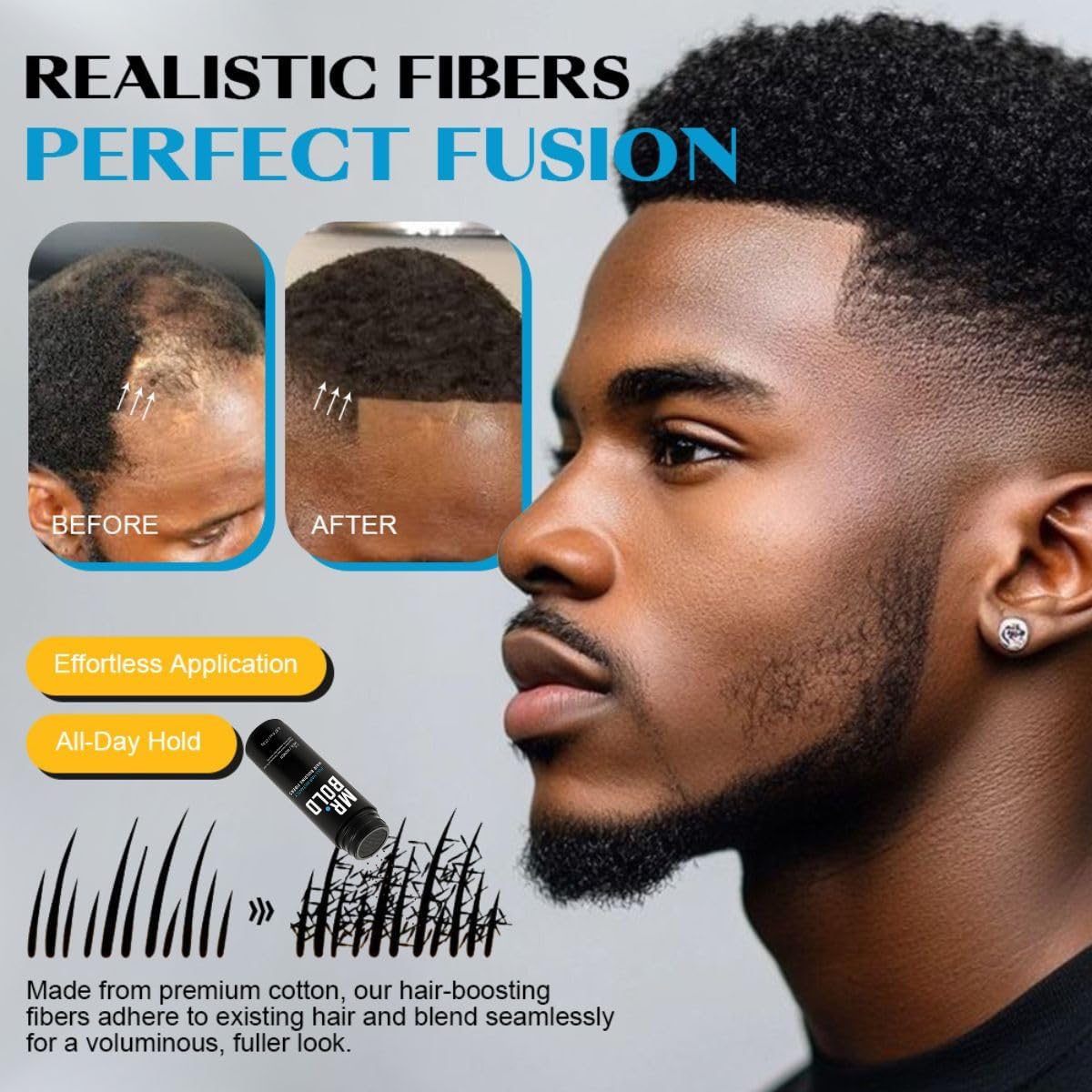 Hair Fibres DARK BROWN for Thinning Hair, Natural Keratin Hair Fibres for men &amp; Women for Instant Result, Concealer for Thicker, Fuller Hair, Undetectable &amp; Secure, Premium Long-Lasting Hold (28g)
