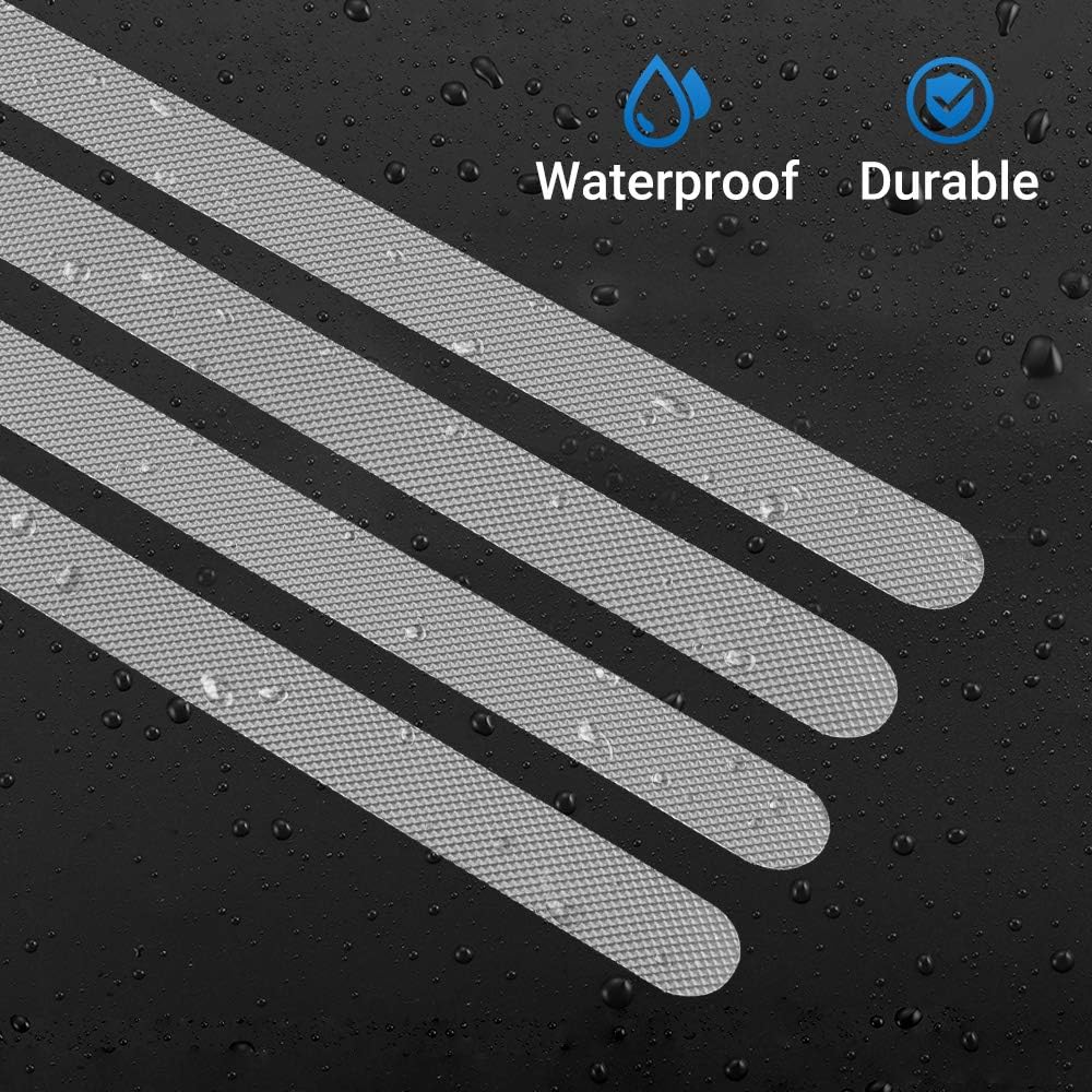ecooe 16 Pieces Non Slip Stickers Shower Stickers Bath Safety Strips Transparent Self-Adhesive Non Slip Strips Stickers for Bathtubs Showers with Acrylic Board for Positioning