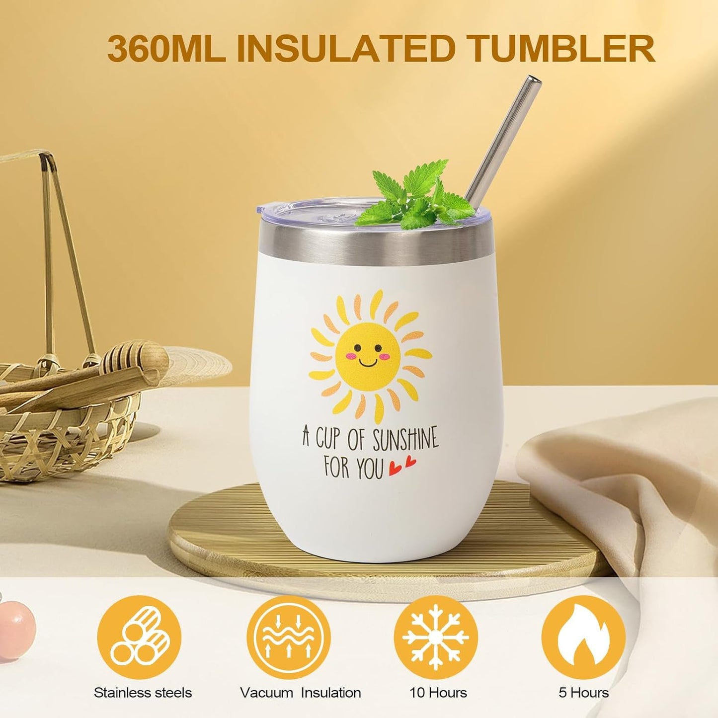 Sunflower Gifts for Women, Birthday Hampers Pamper Gifts for Her, Get Well Soon Gift Baskets Self Care Package Relaxation Bath Set Christmas Gifts for Your Mum, Wife, Best Friends