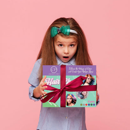 Hair Chalk Gift for Girls - 6 Pens Temporary Non-Toxic Easy Washable Hair Dye Colorful, Pens, Gift Birthday Party Girls, Metallic Colour