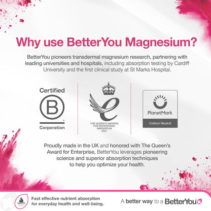 BetterYou Magnesium Body Lotion, Nourishing Blend of Natural Zechstein Transdermal Magnesium and Shea Butter to Soften and Moisturise Skin, Palm-Oil Free, 180ml