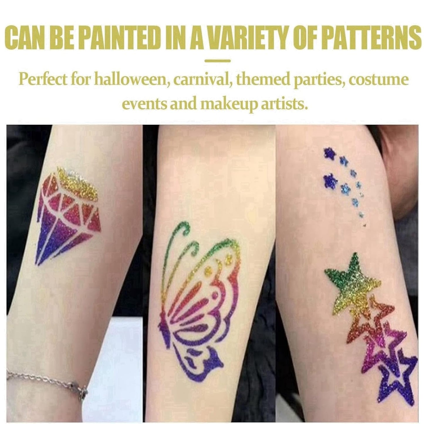 2pcs Body Glitter Glue - Long Lasting Face &amp; Body Glue For Festivals, Cosplay &amp; Beach Parties