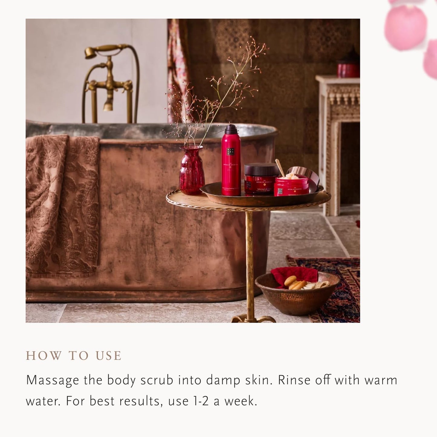 RITUALS Body Scrub The Ritual of Ayurveda - Body Salt Scrub Made with Pink Salt from Punjab and Sweet Almond Oil - Made from 94% Natural Origin Ingredients - 300g