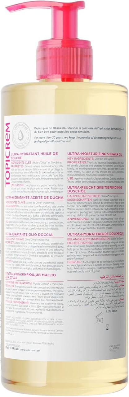 Topicrem Ultra-Hydrating Shower Oil 500 ml