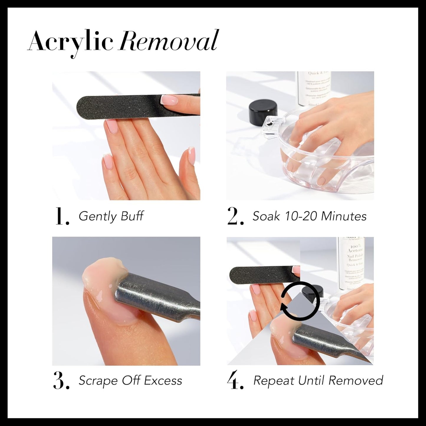 Nail HQ 100% Acetone Remover – Salon Strength in a 150 ml Bottle