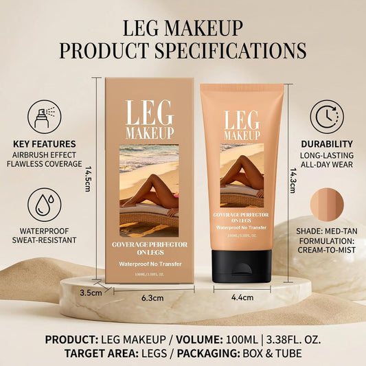 Body Coverage Perfector Waterproof, Full Coverage Body Perfector, Leg Makeup Waterproof No Transfer for Leg and Body Makeup, Balances Skin, Windproof &amp; Transfer-Resistant, Long-Lasting