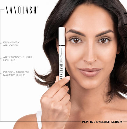 Nanolash Peptide Eyelash Serum 5ml - Longer, Thicker, Stronger Lashes in 8 Weeks - Unisex - Clear - Women