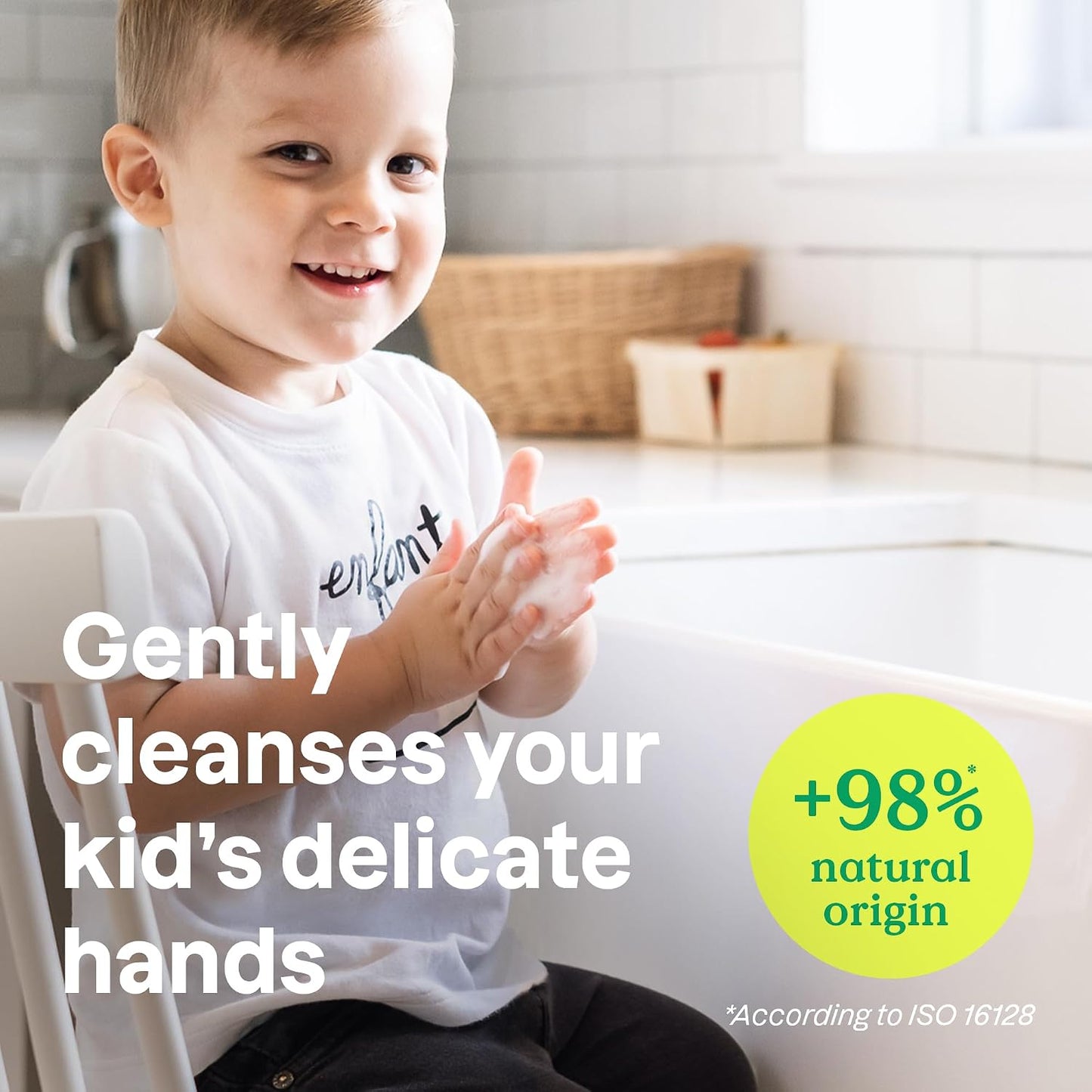 ATTITUDE Kids Foaming Hand Soap, Gentle on Skin, Plant-Based, EWG Verified, Dermatologically Tested, Vegan, Vanilla &amp; Pear, 295 mL
