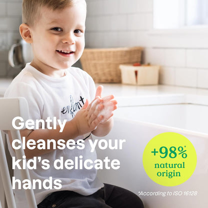 ATTITUDE Kids Foaming Hand Soap, Gentle on Skin, Plant-Based, EWG Verified, Dermatologically Tested, Vegan, Vanilla &amp; Pear, 295 mL