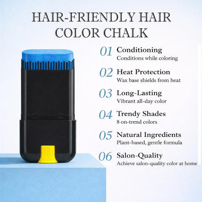 Temporary Hair Dye Pen Washable Hair Colour Stick Quick Drying Disposable Colour for Halloween Cosplay DIY Styling Girls Boys — Vibrant Non Sticky Easy Clean Creative Styling