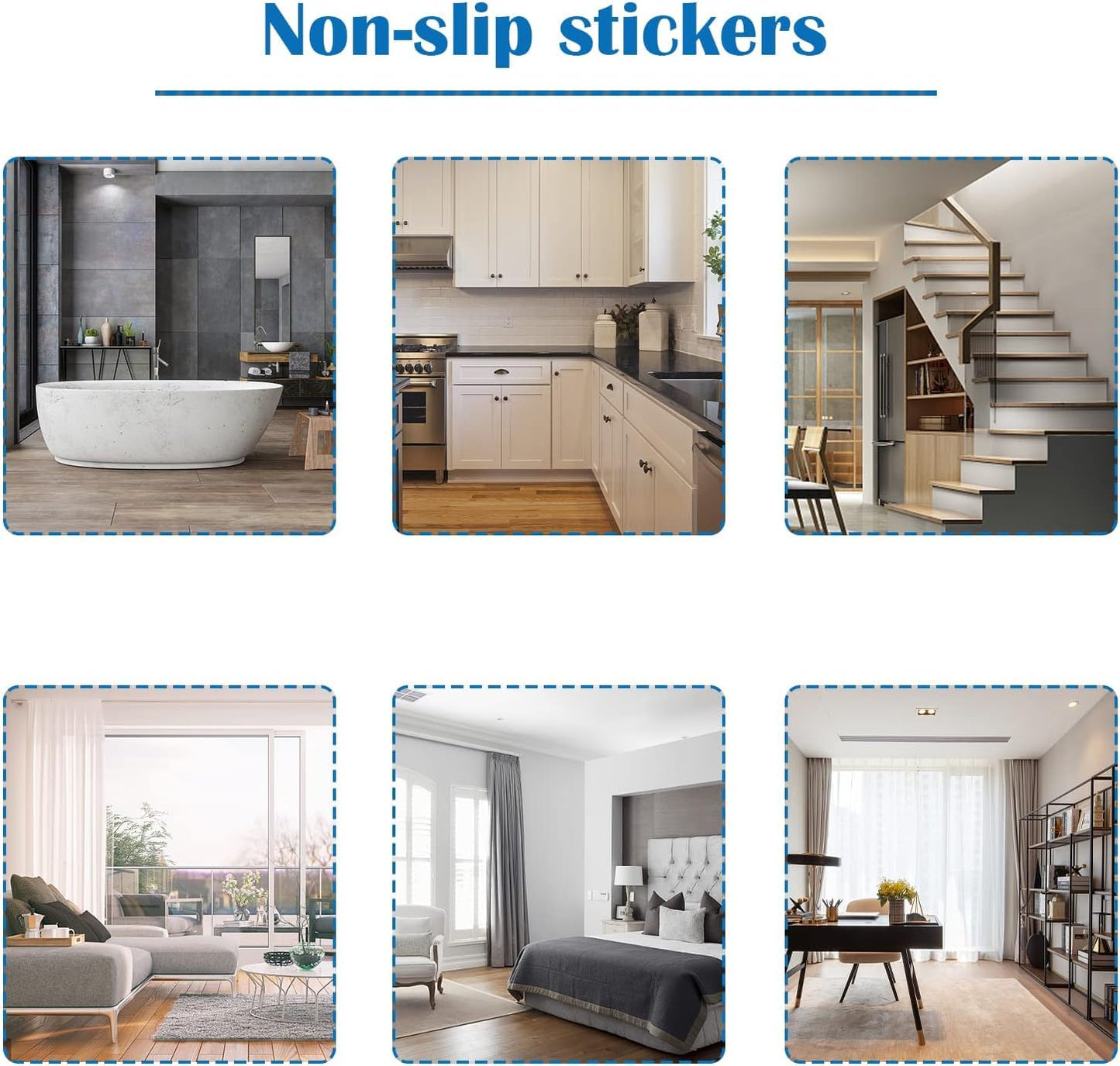 10Pcs Non-Slip Bathtub Stickers Bath Stickers with Plastic Scraper | Non Slip Shower Stickers Bathtub Decoration Sticker Stone Pattern Decoration Bath Safety Sticker Shower Grip Sticker for Bath