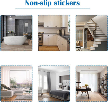 10Pcs Non-Slip Bathtub Stickers Bath Stickers with Plastic Scraper | Non Slip Shower Stickers Bathtub Decoration Sticker Stone Pattern Decoration Bath Safety Sticker Shower Grip Sticker for Bath