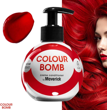 Fire Red Colour Depositing Conditioner 250ml | Vibrant Gloss &amp; Shine, Softening &amp; Nourishing Colour Refresh Treatment, No Mix, Vegan, Ammonia &amp; Peroxide Free