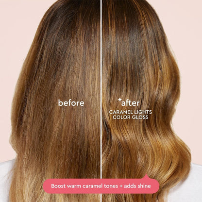 Glaze Supergloss Color Conditioning Gloss – Hydrating Semi-Permanent Colour Hair Gloss &amp; Shine Boost – Colour Depositing Mask - Vegan, Cruelty-Free – 190ml - Caramel Lights - Warm Caramel Toner