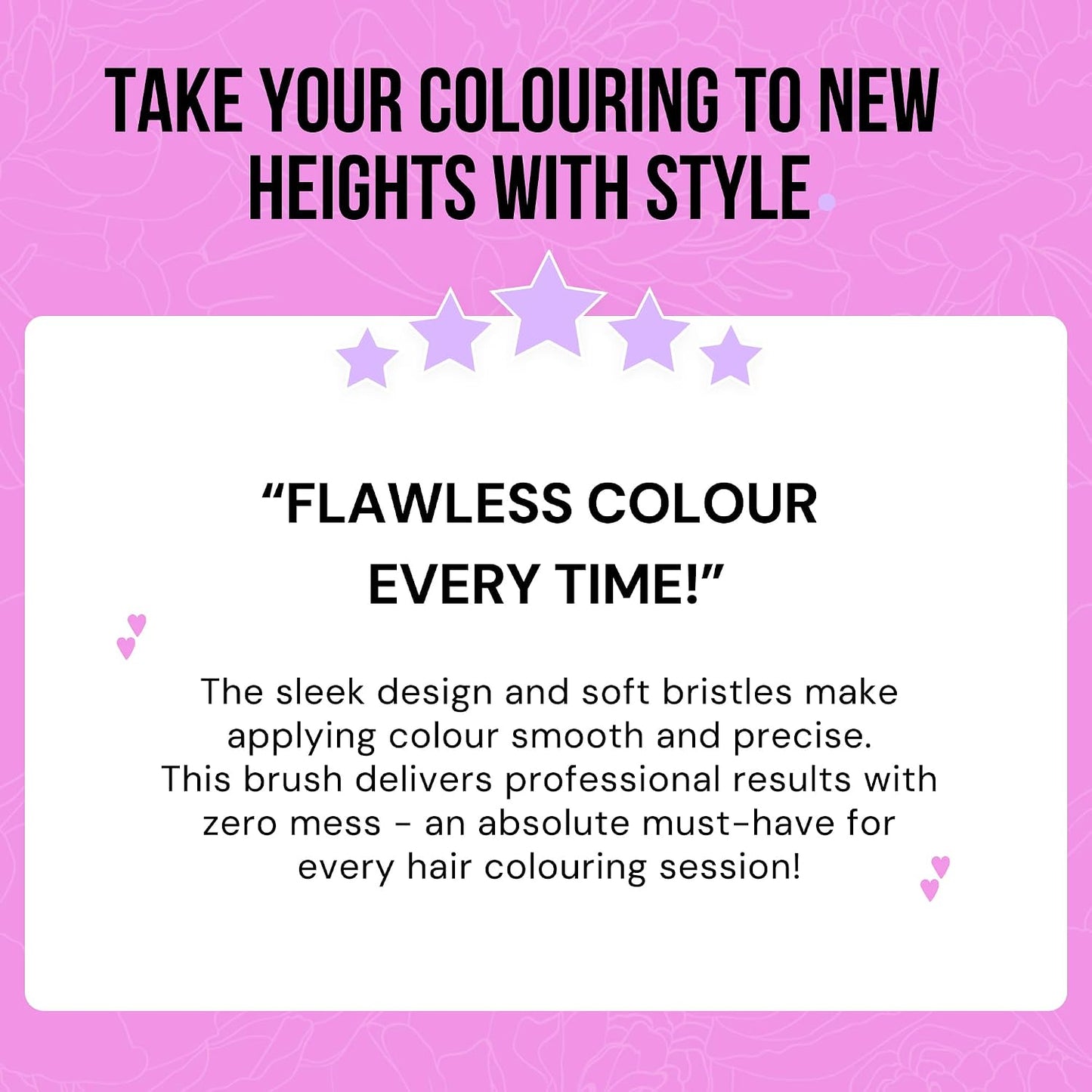 Simply Hair Tint Hair Dye Brushes – Set of 4 - Unique Patterns Hair Brush Set - Ultra-Soft, Flexible Bristles for Root Touch-Ups, Hair Dye, Highlights &amp; Balayage Purple