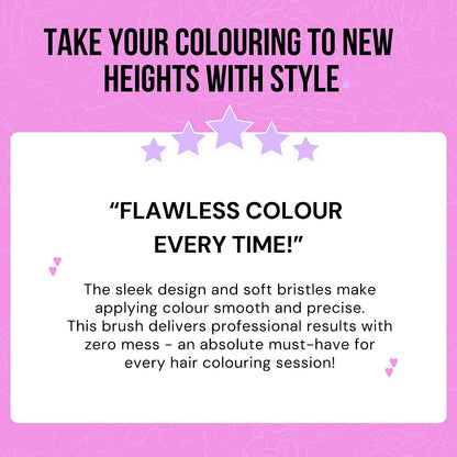 Simply Hair Tint Hair Dye Brushes – Set of 4 - Unique Patterns Hair Brush Set - Ultra-Soft, Flexible Bristles for Root Touch-Ups, Hair Dye, Highlights &amp; Balayage Purple