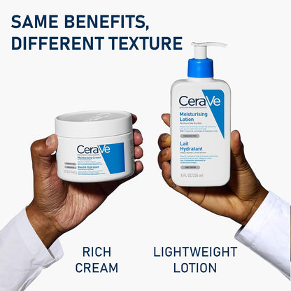 CeraVe Moisturising Lotion, for normal to very dry skin, Enriched with 3 Essential Ceramides, Hyaluronic Acid and MVe technology, CeraVe face moisturiser, Daily Hydrating Moisturiser, 473ml