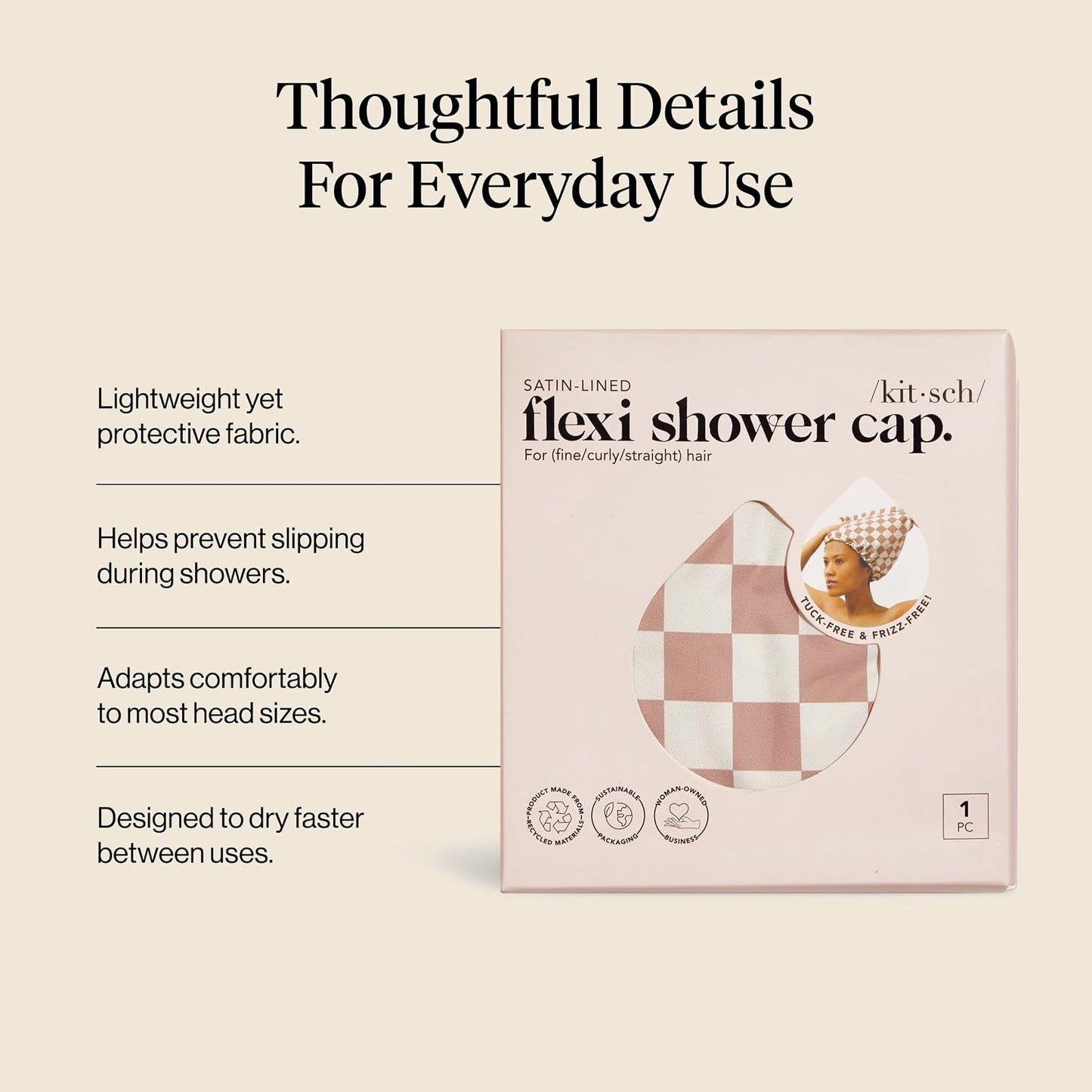 Kitsch Luxury Shower Cap – A Quiet Upgrade for Your Routine