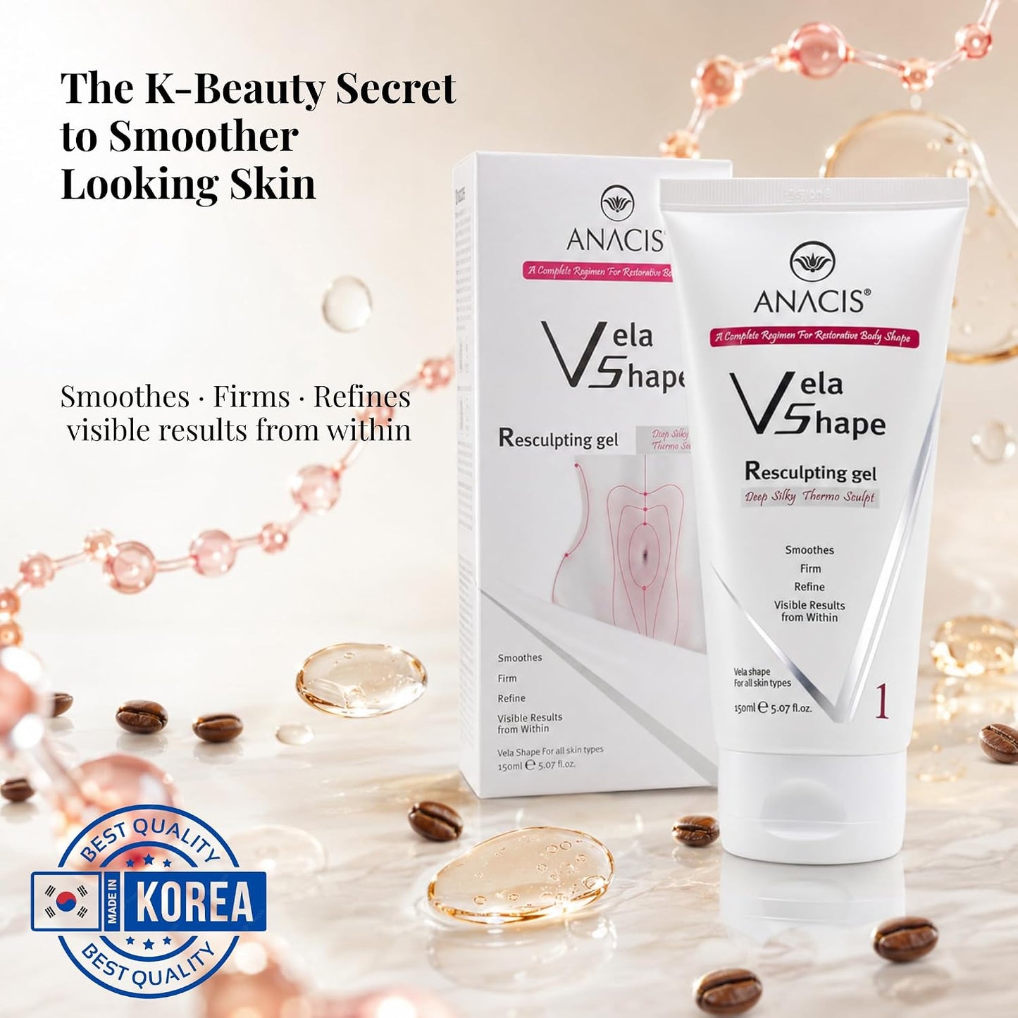 Anti Cellulite Firming Cream Resculpting Gel Exclusive Toning Formulation Deep Termo Treatment. Anacis - 5.07 Oz