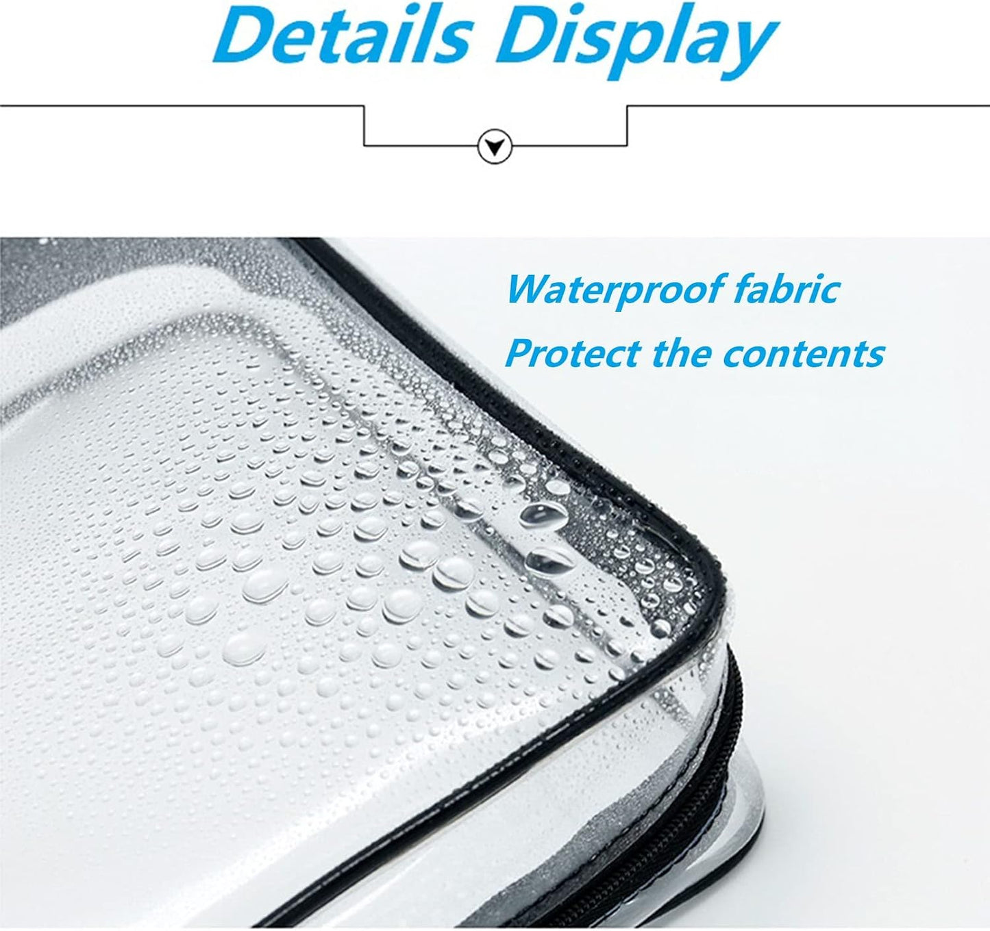 Clear Toiletry Bags, 2 Pcs Large Storage Makeup Bags Waterproof Transparent Cosmetic Gags for Travel