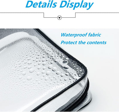 Clear Toiletry Bags, 2 Pcs Large Storage Makeup Bags Waterproof Transparent Cosmetic Gags for Travel