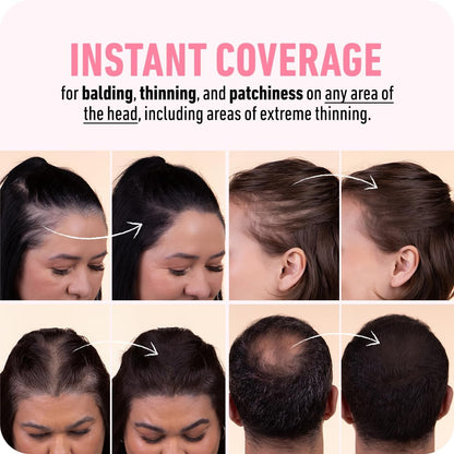 BOLDIFY Hairline Powder - Root Touch Up Hair Color for Gray Coverage - Bald Spot Concealing Hair Powder for Women and Men - 24-Hour Stain-Proof - Dark Brown