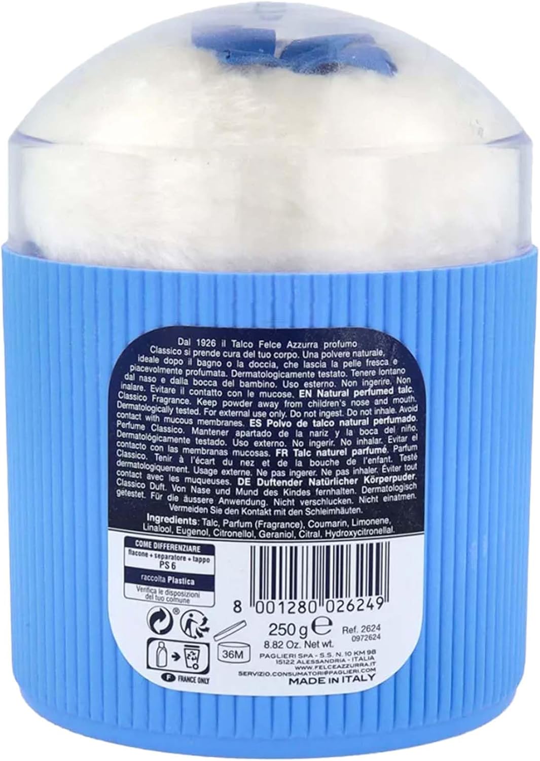 Felce Azzurra Talc Scent Classic 250 gr. Duvet + Pink