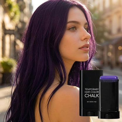 Purple Temporary Hair Colour Stick Comb, Retractable Washable Hair Chalk for Instant Styling, Halloween, Cosplay, Parties, Festivals &amp; Creative Looks (Purple)