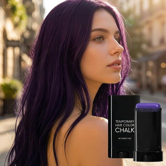 Purple Temporary Hair Colour Stick Comb, Retractable Washable Hair Chalk for Instant Styling, Halloween, Cosplay, Parties, Festivals &amp; Creative Looks (Purple)