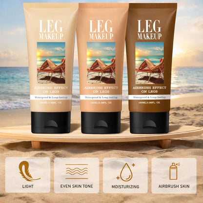100ml Leg Makeup Waterproof No Transfer,Body Coverage Foundation Full Coverage Waterproof,Leg and Body Makeup to Cover Veins,Long Lasting Moisturizing Concealer,Naturally Blends Skin (#2Medium Tan)