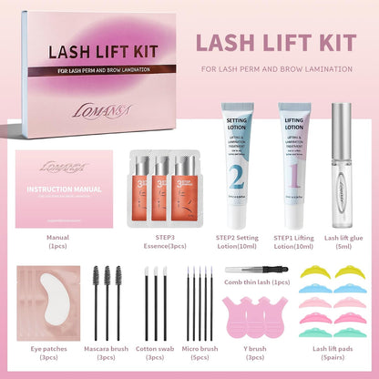 Lash Lift Kit, Eyelash Perming Kit, Brow Lamination Kit, Easy Squeeze Tube Design, Beginner Friendly 15 Uses, Up to 6 Weeks Curl