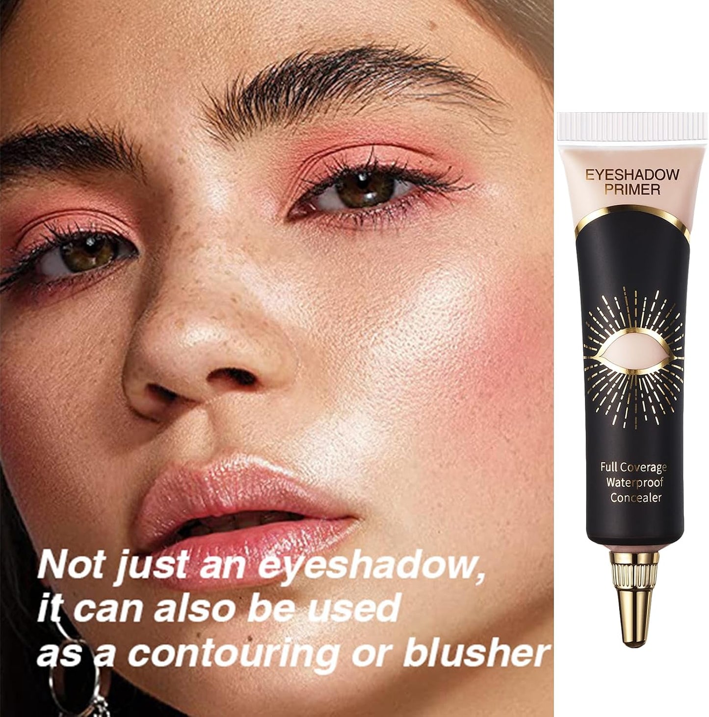 Eyeshadow Primer,Eye Base for Long Lasting Eye Makeup,Eye Primer,Eyeshadow Primer Cream Eye Primer,Long Lasting Waterproof Pigment for Eyelid Shadow Lock,24 Hours Smudge-proof Primer Cream 1PC