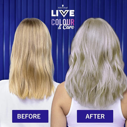 Schwarzkopf LIVE Colour &amp; Care Hair Mask, 5 Minute Wash Out Blonde Toning, Colour Boost, Semi-permanent Silver Hair Dye, Lasts Up To 6 Washes- Icy Pearl, 150ml