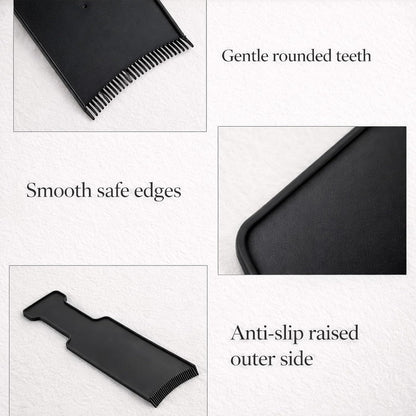 2PCS Hair Highlighting Board with Teeth, Flat Top Comb for Balayage, Professional Dyeing Kit for Salon &amp; Home Use, Reusable Plastic Tool for Multi-Colour Coloring
