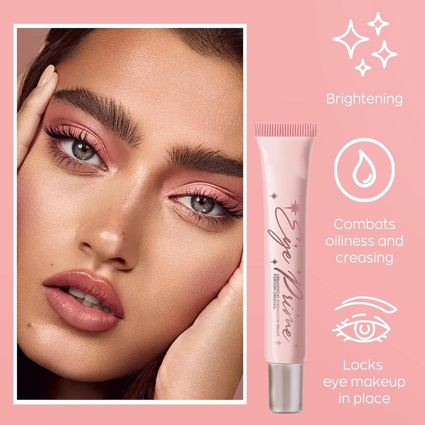 Eyeshadow Primer, Ultra-Creamy Eye Base Lightweight Long Lasting Eye Primer Makeup Base to Control Oil &amp; Prevent Creasing for All-Day