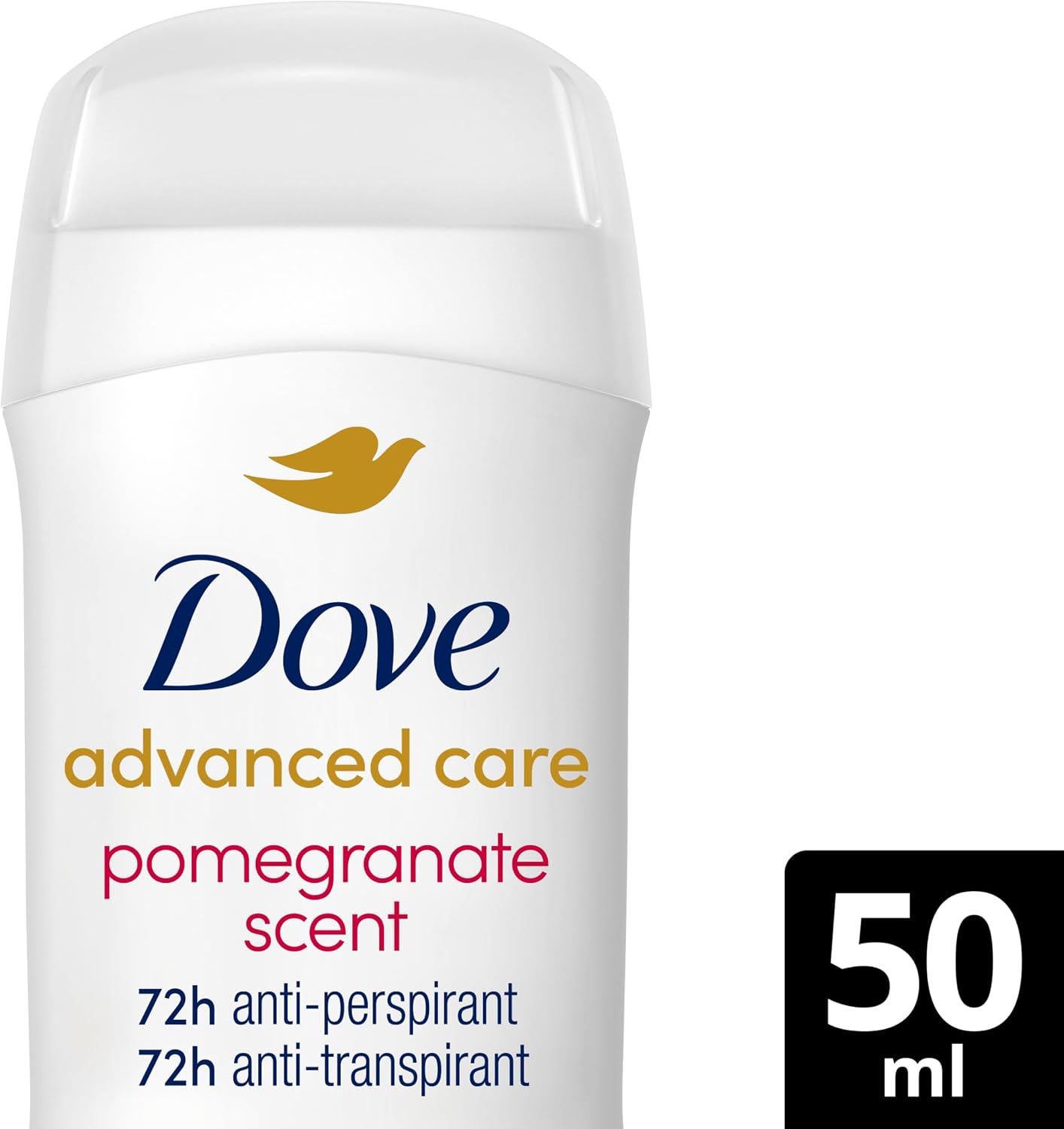 Dove Advanced Care Go Fresh Pomegranate Scent Anti-Perspirant Cream Women's Deodorant Stick with pro-ceramide technology for 72 hours sweat protection 50 ml