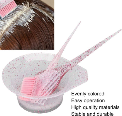 Salon Tint Brush Comb with Mixing Bowl for Hair Bleaching &amp; Colouring | Hair Dye Brush Set, ABS+Nylon,