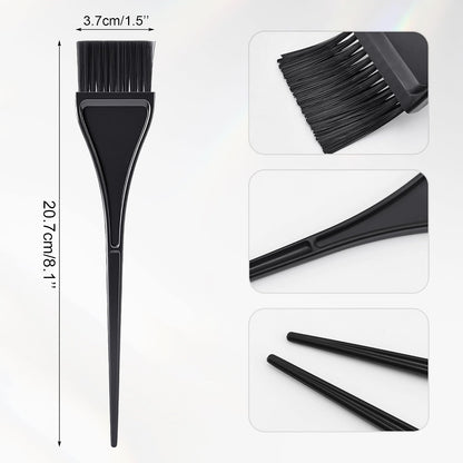 2 PCS Hair Coloring Brushes Long Tail Hair Dye Comb Brush Dyeing Tools Tinting Brushes for Barber Salon, Beauty Parlors, Home DIY Coloring - Black